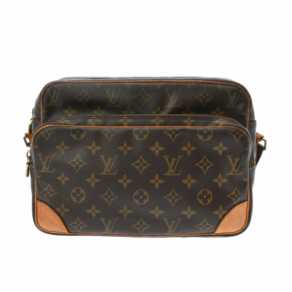 LOUIS VUITTON Monogram Nile Brown Canvas Shoulder Bag
